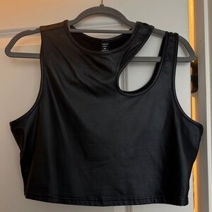 SHEIN Black Cutout Crop Top